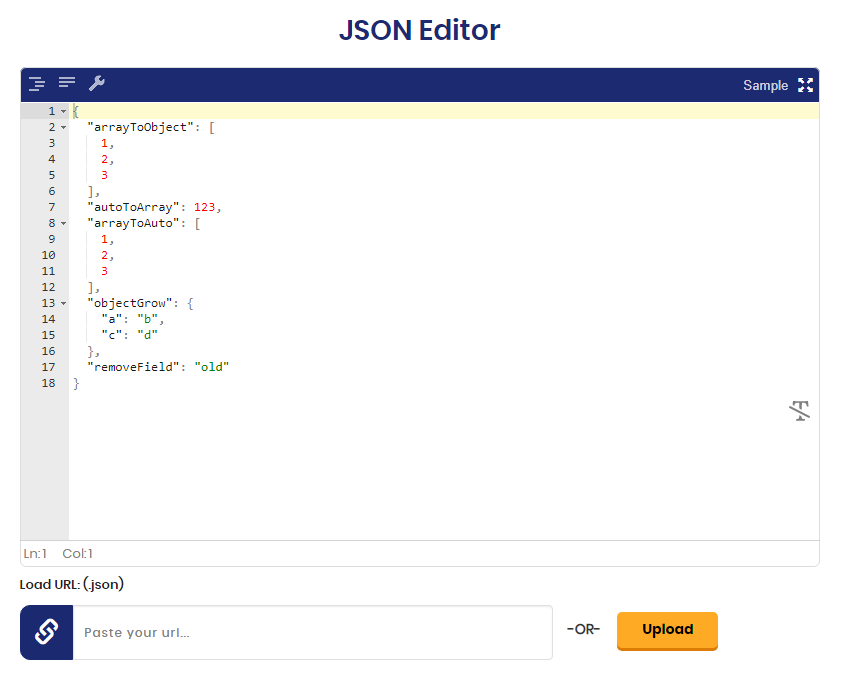 json editor download chip
